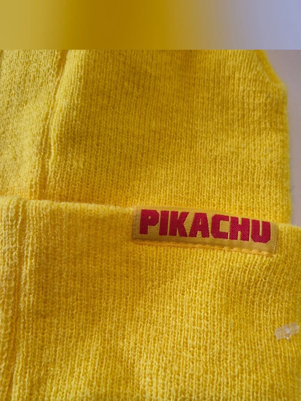 Pokémon Pikachu Yellow Winter Cuffed Beanie Hat with Ears Embroidered